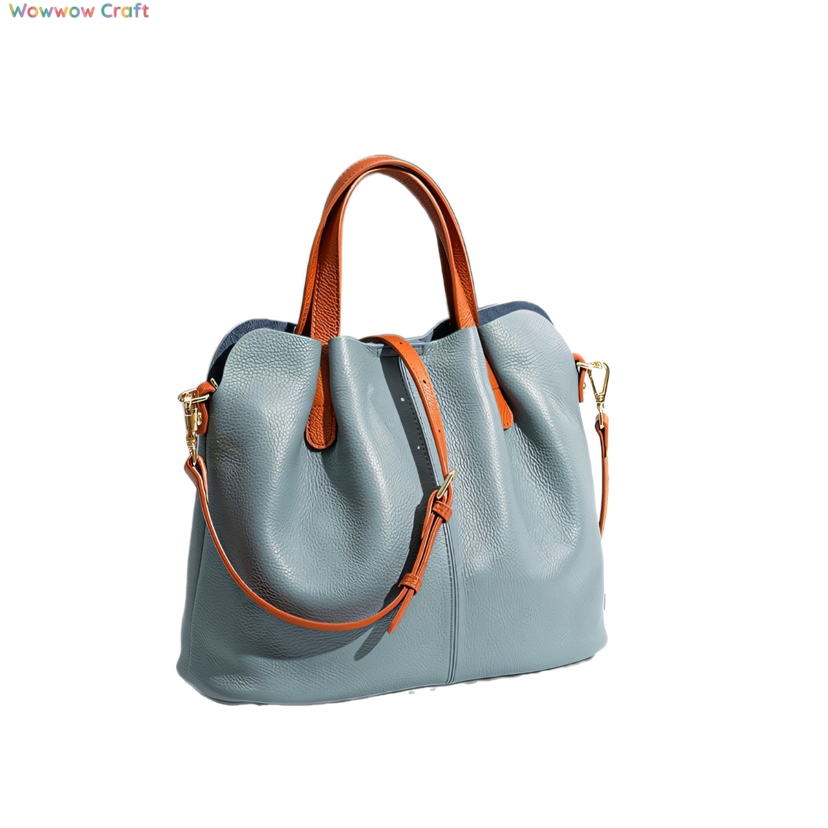 Totes,Leather Bags,Shoulder Bags,Trendy Blue Gray Red Top grain Leather Crossbody Bag - Leather Shoulder Bags